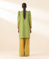 Unstitched Women's Green Textured Lawn Shirt Trousers